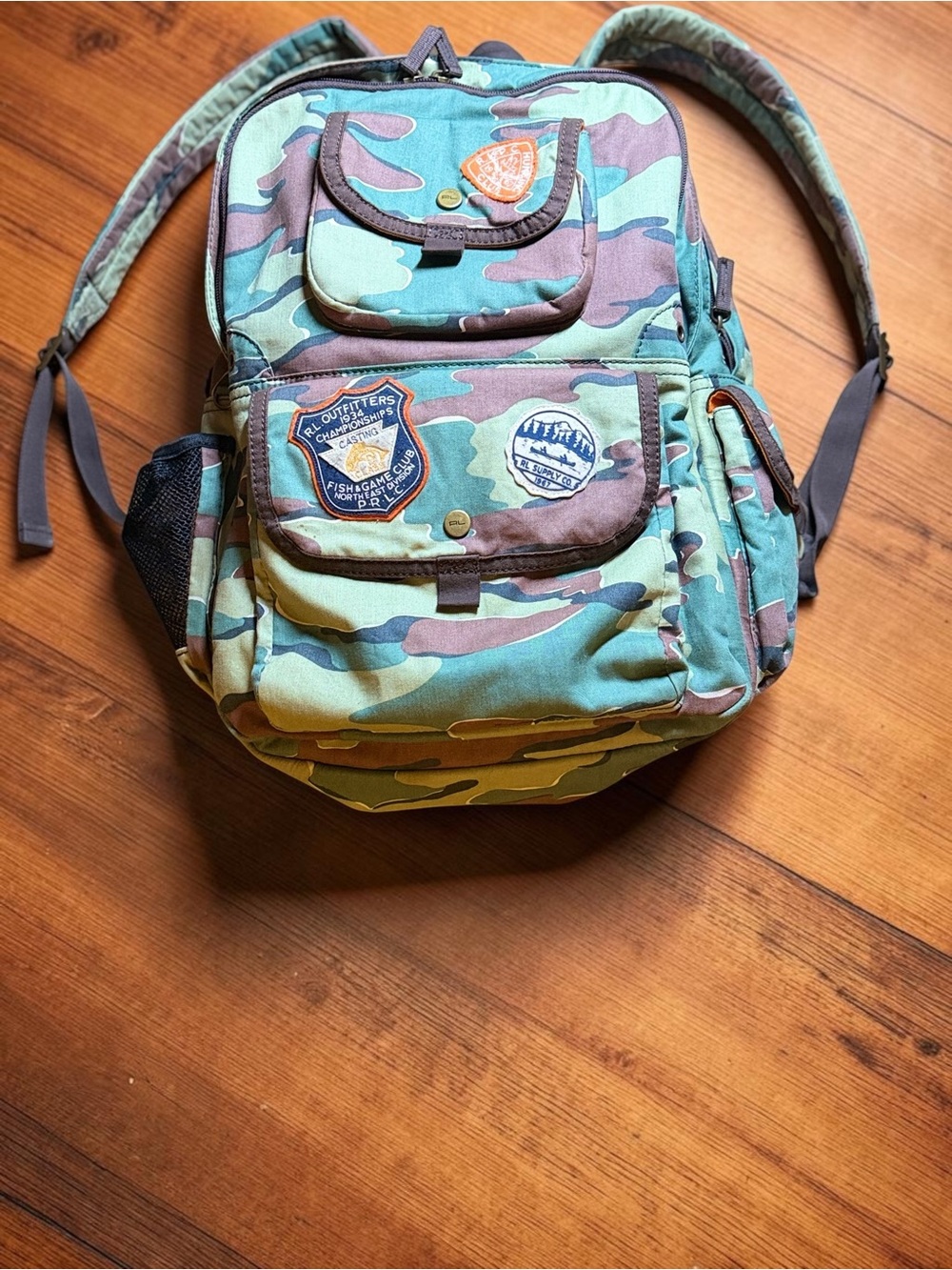 Polo Ralph Lauren Patch Camo Canvas Backpack - the Fish & Game Club edition